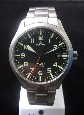 Watch Russian POLJOT -AVIATOR- MILITARY Style.Stainless Steel. Cal.2614.2H • $130