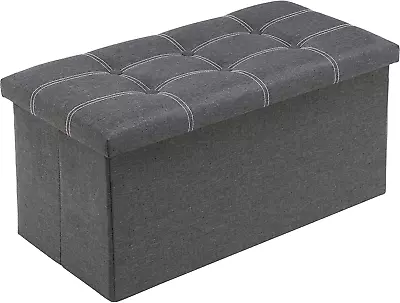 Youdesure Folding Storage Ottoman Bench For Living Room 30 Inch Storage Bench W • $56.62