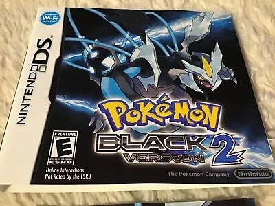 Case And Manual Only NO GAME OEM Pokemon Black Version 2 Nintendo DS Authentic • $49.99