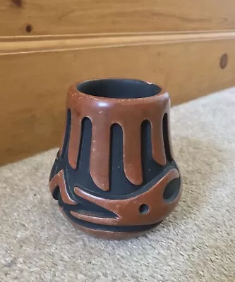 Native American Anasazi Pueblo Pottery Vase Signed CG + National Geo Magazine • £39