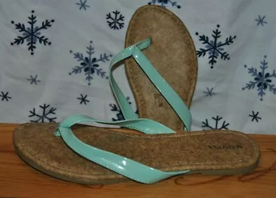 Women's MERONA Light Bluish Green Flip Flop Sandals Size 9  • $9.99