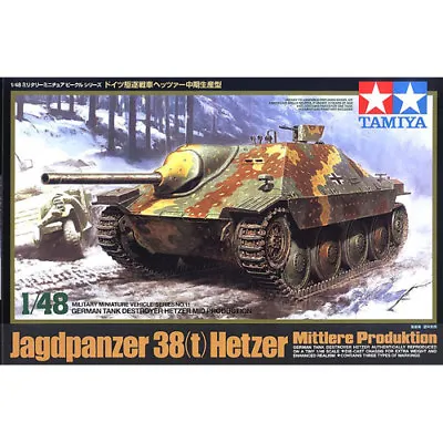 TAMIYA 32511 Hetzer Tank Destroyer Mid Production 1:48 Military Model Kit • £21.95