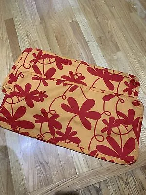 Ikea Karlstad Cushion Covers Funky Orange & Red Floral Pattern Lot/2 • £55.10