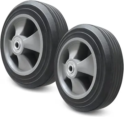 Lotfancy 8 Inch Hand Truck Wheels 2PCS Solid Flat Free Tires Replacement For Ha • $25.92