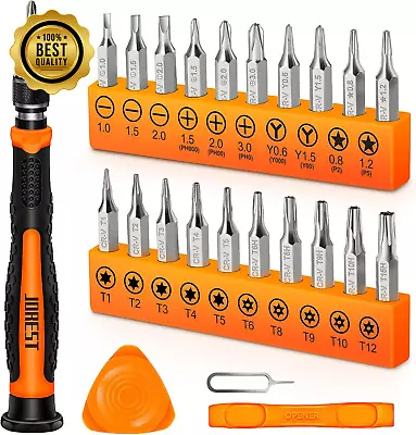 JOREST 24Pcs Precision Screwdriver Tool Kit With Torx T1 T2 T3 T5 T6 T8 T9 T15 • £9.42