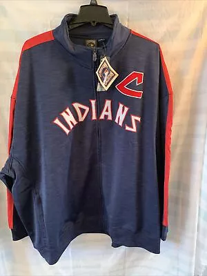 Cleveland Indians Majestic MLB Cooperstown Collection Throwback 6XL Jacket • $69.99
