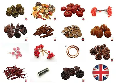 £12.89 • Buy Xmas Wreath Dried Fruit Decoration Orange Slices Pine Cones Berries Cinnamon UK