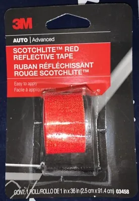 3M 03458 Scotchlite Red Reflective Tape 1  X 36       1 Roll • $12.95