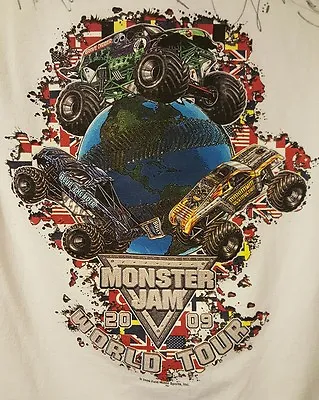 Monster Jam 2009 PRE-OWNED Size Small Autographed T-Shirt • $20