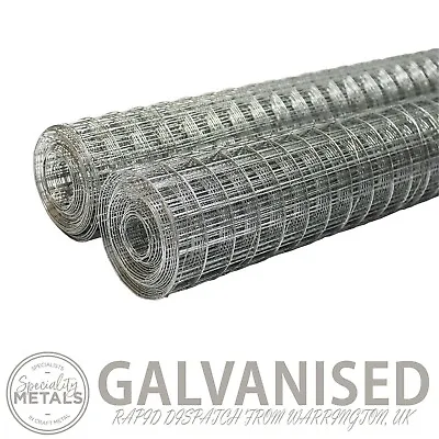 £21.28 • Buy 1  & 1/2  Galvanised Steel Welded Mesh Rolls | Reliable Wire Fencing Solution