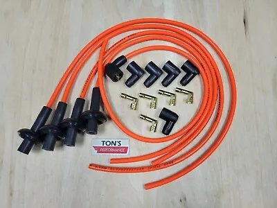 Orange 8mm Silicone Spark Plug Ignition Wire Kit Air-cooled VW Bug Spiral Core • $49.95