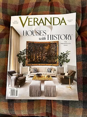 Veranda Magazine Jan Feb 2024 Houses With History The Preservation Issue • $11.99