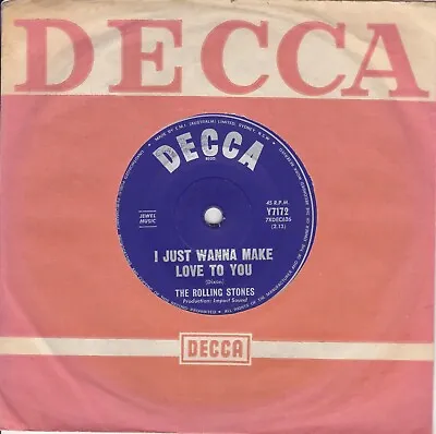 The Rolling Stones - I Just Wanna Make Love To You - 7  45 Vinyl Record - 1964 • $34.95