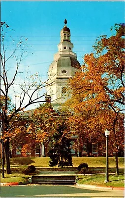 State House Annapolis Maryland MD Fall Autumn Scene View Foliage Postcard UNP • $2.75