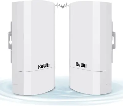 Kuwfi 2-Pack 300Mbps Wireless Bridge Outdoor CPE Wifi Kit Point To Point Wirele • $86.54