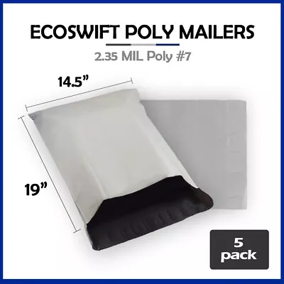 5 14.5x18 EcoSwift Poly Mailers Plastic Envelopes Shipping Mailing Bags 2.35MIL • $3.57