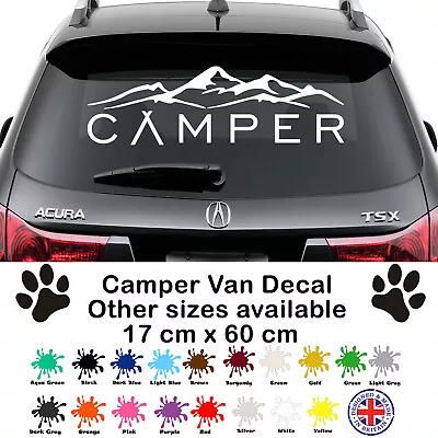 Camper Van Sticker Wall Art Decal Vinyl Motor Home Caravan VW Sign Custom  • £5.99