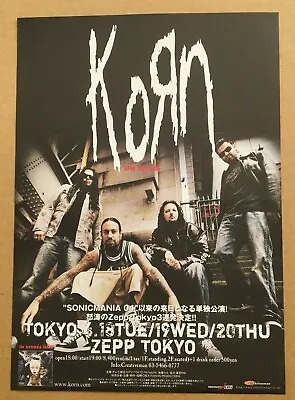 $0 Ship! KORN Japan PROMO Flyer MINI Poster 2006 Tour MORE Korn Listed ONE ONLY! • $42.64