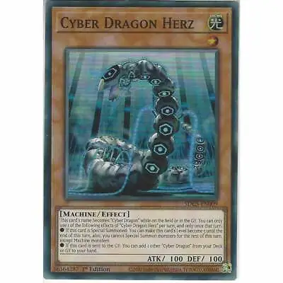 SDCS-EN009 Cyber Dragon Herz | 1st Edition Super Rare | YuGiOh Trading Card TCG • £1