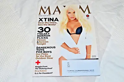 Christina Aguilera October 2013 Maxim Magazine Kaley Cuoco Lauren Cohan Free Sh • $12.50