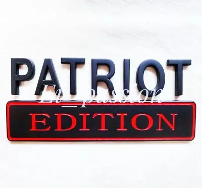 PATRIOT EDITION Black Fit All Car & Truck Boat Logo Hood CUSTOM EMBLEM Letters • $25.95