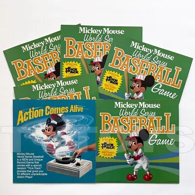 UNUSED 5 Lot Mickey Mouse World Series Baseball Trick Track Record Game Disney • $16.95