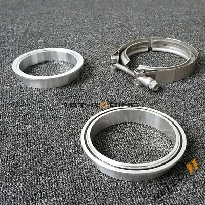 3.5  Aluminum V-Band Clamp V Band Flange Kit+O-Ring For Intake Intercooler Inlet • $26.31