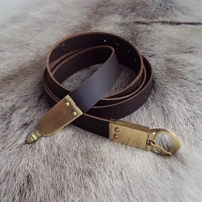 Norman Design Leather Long Belt - Ideal For Re-Enactment Costume LARP & Stage • £32