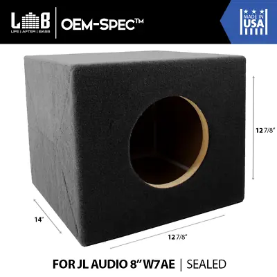 0.875 Ft³ Sealed MDF Enclosure For Single JL Audio 8  W7AE (8W7AE) Sub Woofer • $139.99