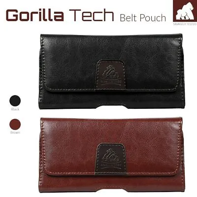 Luxury Leather Belt Pouch Designer Protective Case Large New • £7.99