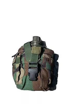 USGI 1 QT MOLLE WOODLAND Utility Canteen-Cover-Cup  MINT • $50