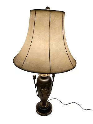 FRENCH GOLD Bronze Vtg Neoclassical Urn Table Lamp ~Berger Swivel Harp #2270497 • $325