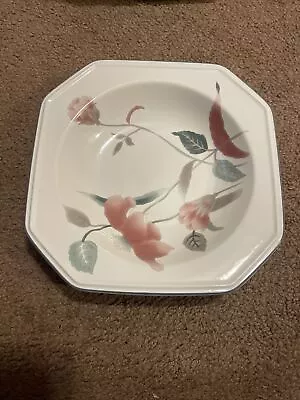 Set Mikasa Continental Silk Flowers Soup Bowls - 8.25  / Set Of 8 • $55