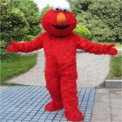 Red Sesame Street Elmo Monster Mascot Costume Suit Party Fancy Dress Adult • $71.10