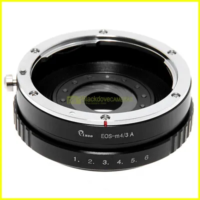 Adapter For Objectives Canon EOS Ef On Cameras Micro 4/3 Adapter Diaphragm • $90.56