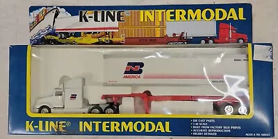 K-Line Intermodal Burlington Northern 1/48 Scale Tractor Trailer. (F14) • $25