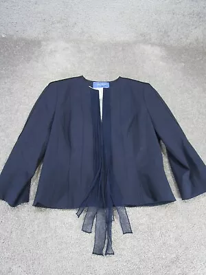 Thierry Mugler Jacket Womens 44 It Navy Blue Wool Blazer Vintage  • $249.99