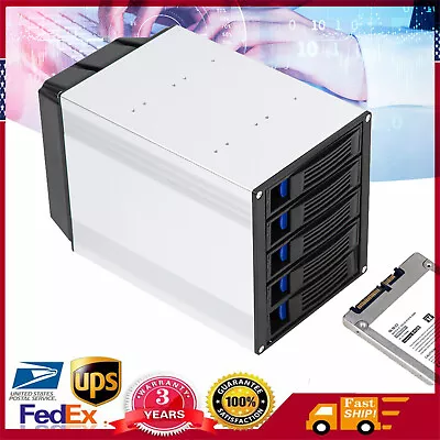 5 Bay Hard Disk Hdd Enclosure Hot Swap Cage For 3 X 5.25  Drive Bay Black • $84.55