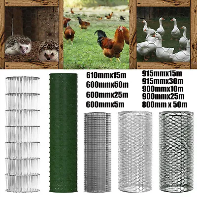 £18.50 • Buy Welded Wire Mesh Galvanised Fence Aviary Rabbit Hutch Chicken Run Coop Pet Mesh