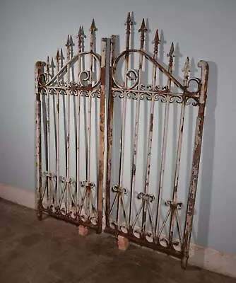 Large 6 Foot Tall Antique French Iron Garden Gate Doors Rustic Salvage • $1695