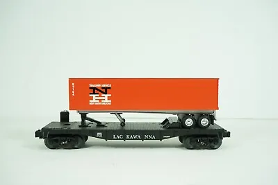 Lionel O Scale Lackawanna Flat Car W/ New Haven Trailer 6-26003 W20 • $39.50