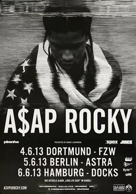 A$AP Rocky - Long Life A$AP Tour 2013 | Konzertplakat | Poster • £20.83