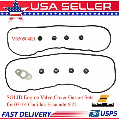 SOLID!! Valve Cover Gasket Set For 2007-2014 Cadillac Escalade 6.2L VS50504R-1 • $20