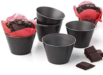 £9.99 • Buy 6 Pack Pudding Mould Dariole Aluminium For Cupcake Soufflé Pastry Rice Pudding