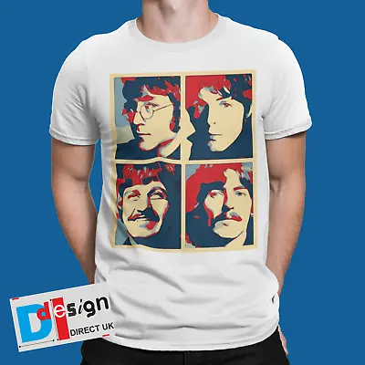 Fab Four T-Shirt John Paul Ringo George Liverpool 60s 70s 80s Music • £5.99