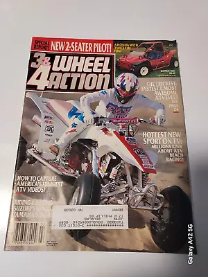 1991 March 3 & 4 WHEEL ACTION MAGAZINE Honda 4Trax Yamaha Suzuki Dirtwheels • $49.95