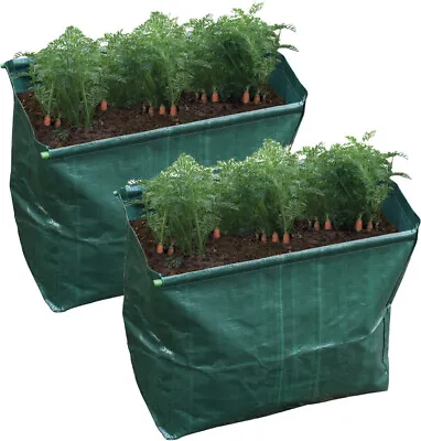 £8.99 • Buy Pack Of 2 49L Garden & Greenhouse Durable Vegetable Planting Planters Grow Bags