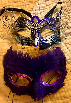 Opera Masks/Masquerade Ball X 2 Venetian Filigree Mask Owl/Feather/Bird Mask • £7