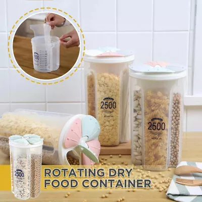 Plastic Storage Box Rotating Dry Food Bean Cereal Pasta Storage Container Box • $22.25