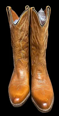 Oak Tree Ladies Size 7 1/2 Western Boots Brown Leather • $25.99